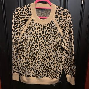J Crew leopard sweater L